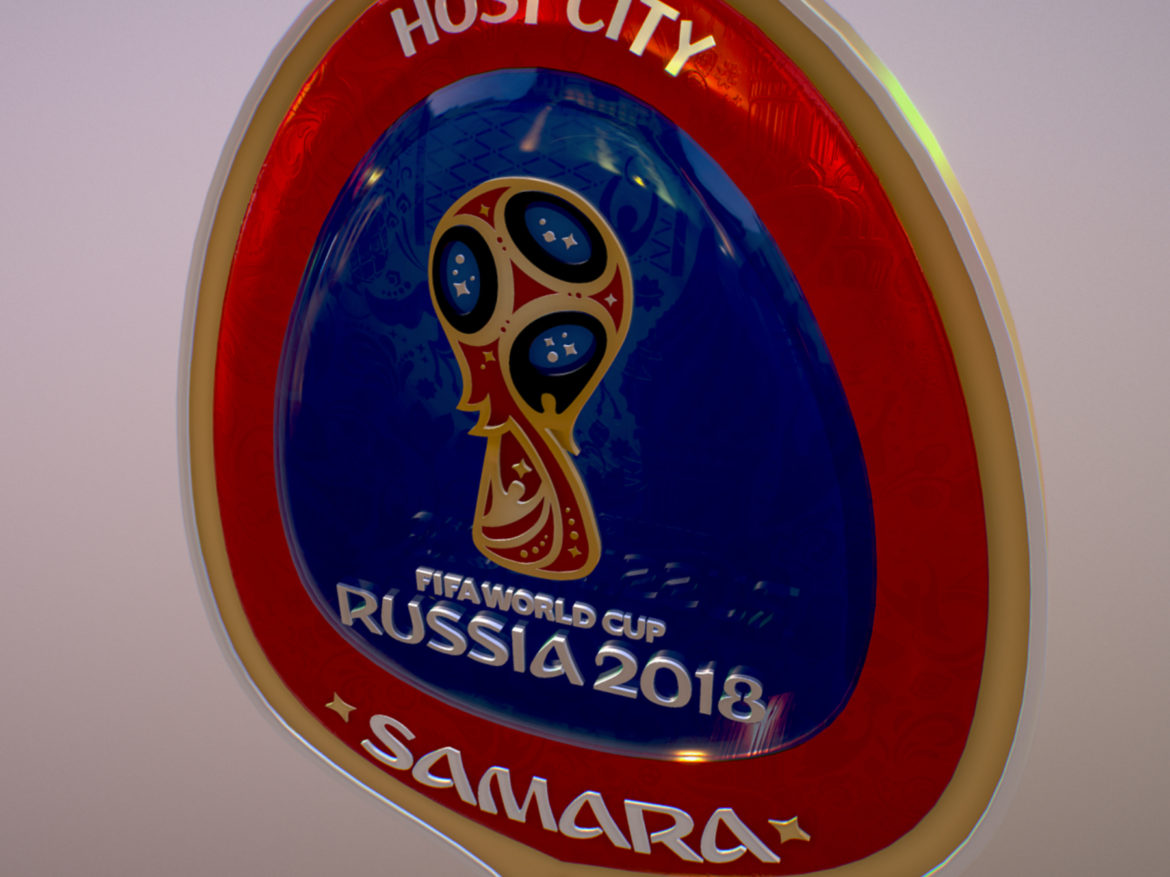 samara host city world cup russia 2018 symbol 3d model max  fbx jpeg jpg ma mb obj 271821