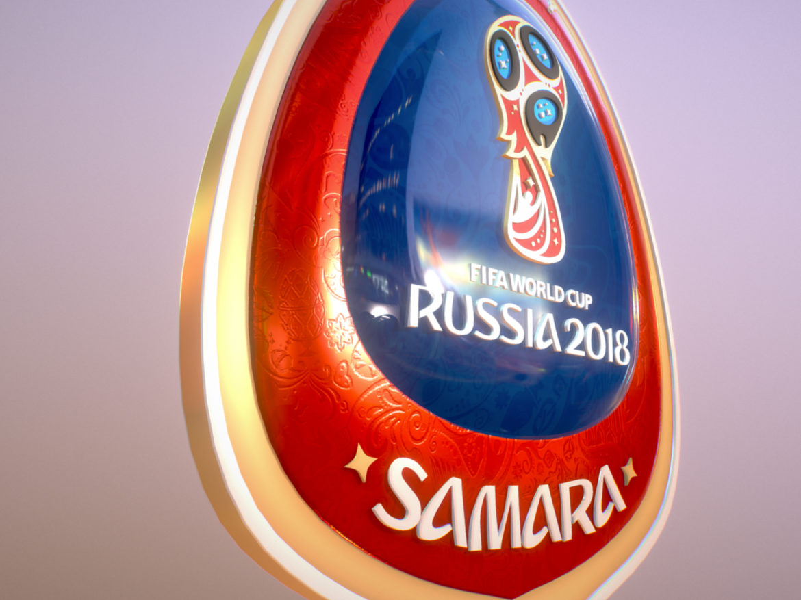 samara host city world cup russia 2018 symbol 3d model max  fbx jpeg jpg ma mb obj 271824