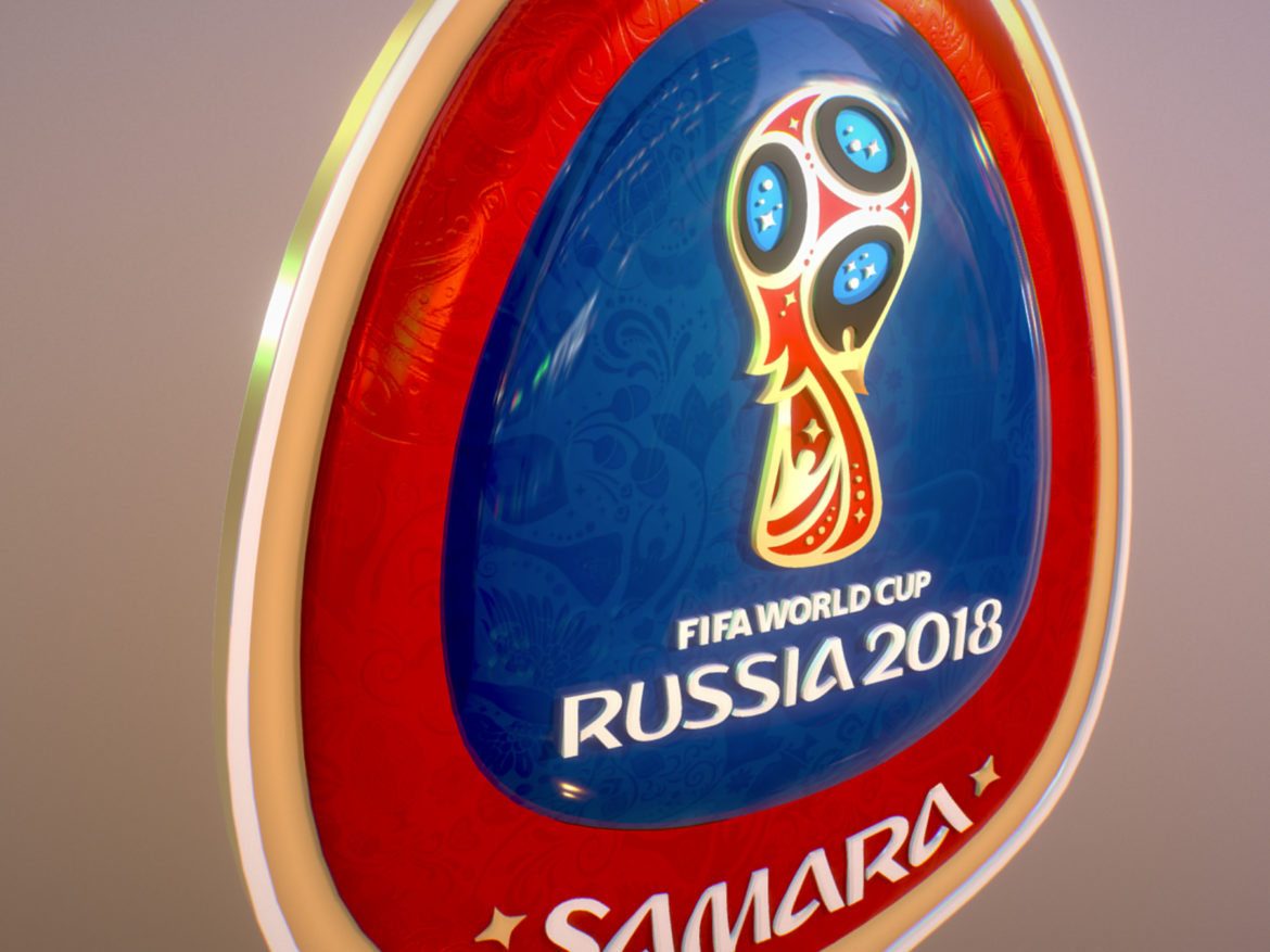 samara host city world cup russia 2018 symbol 3d model max  fbx jpeg jpg ma mb obj 271825