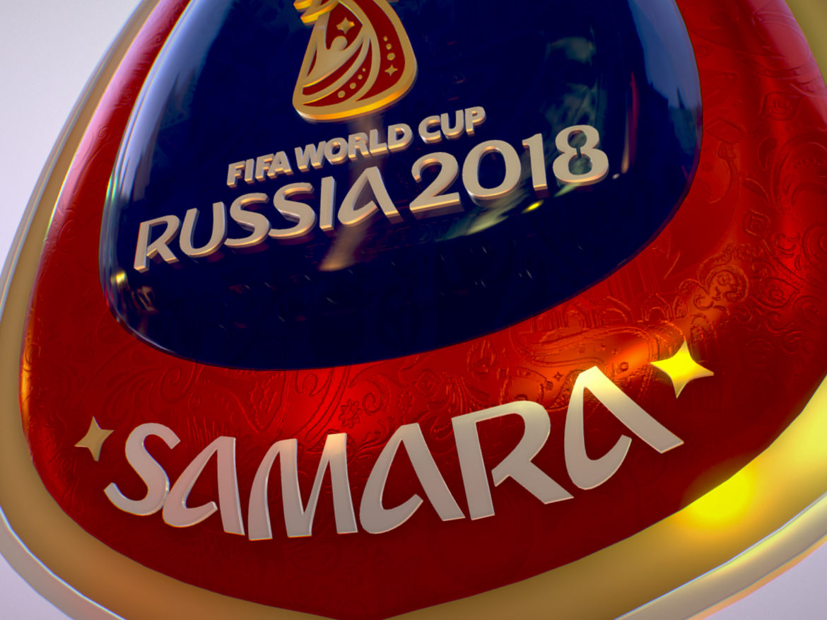samara host city world cup russia 2018 symbol 3d model max  fbx jpeg jpg ma mb obj 271828