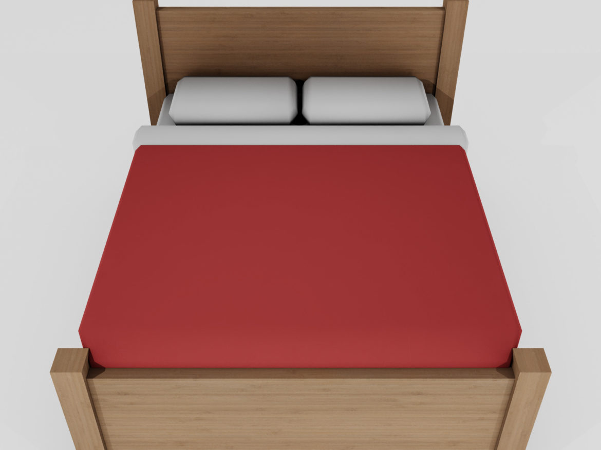 double bed 3d model 3ds max fbx obj 271950