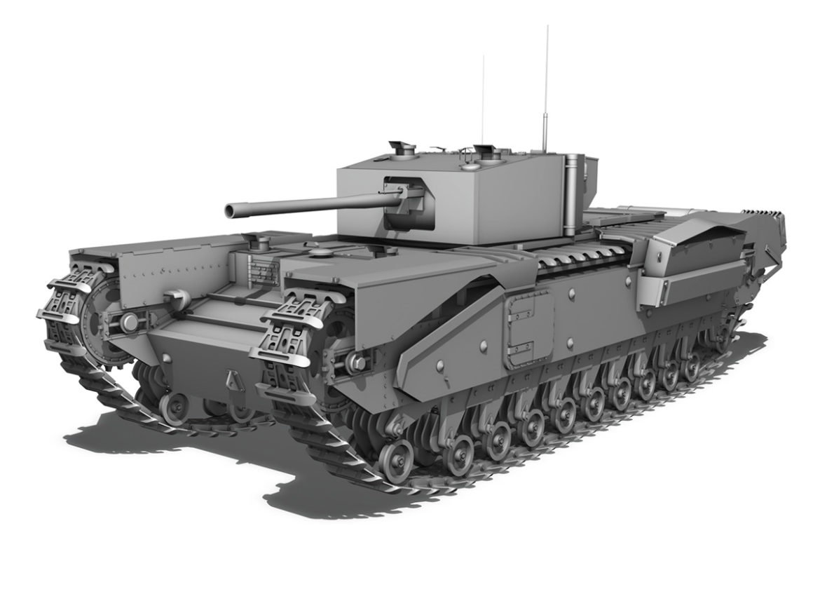 churchill infantry tank mk.iii 3d model 3ds fbx c4d lwo obj 271961