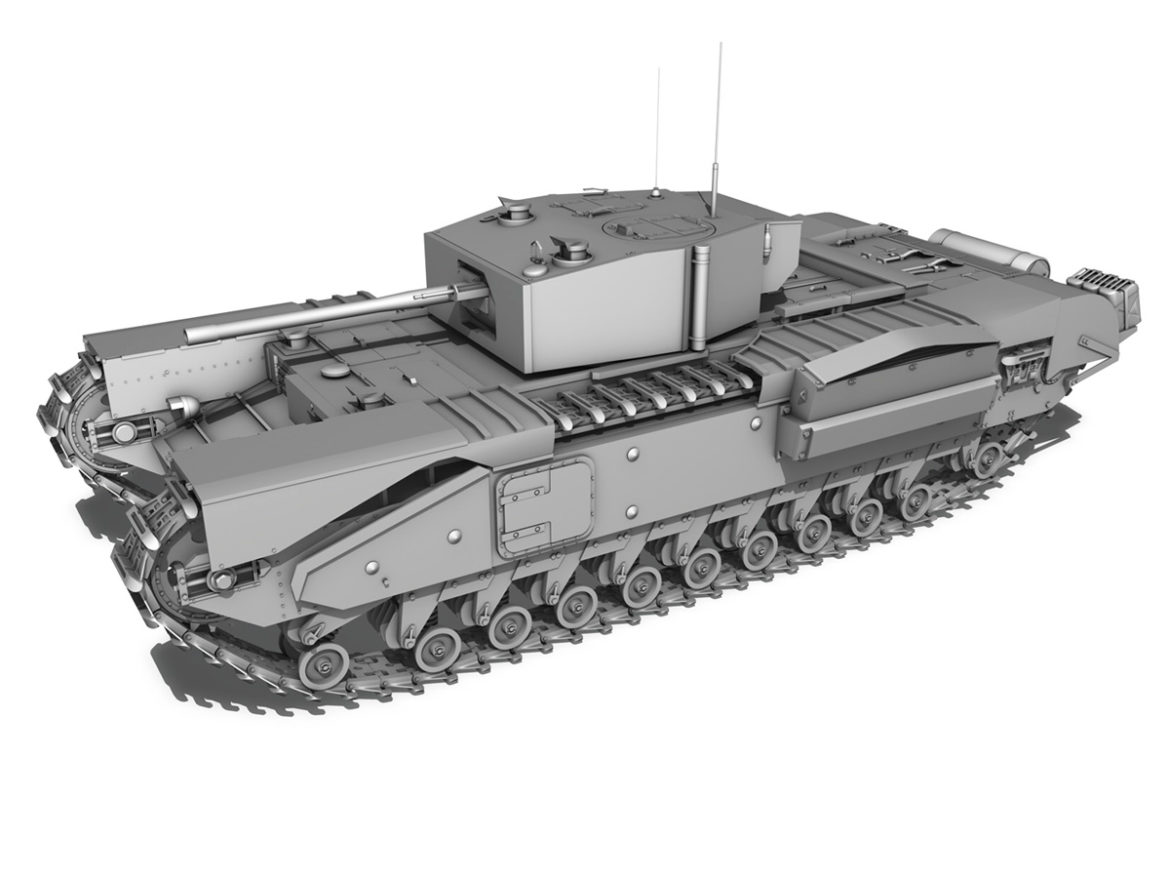 churchill infantry tank mk.iii 3d model 3ds fbx c4d lwo obj 271962