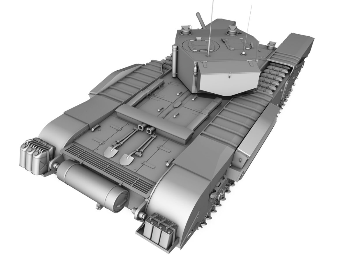 churchill infantry tank mk.iii 3d model 3ds fbx c4d lwo obj 271964