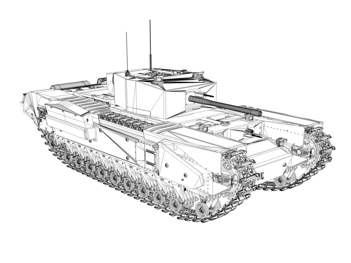 churchill infantry tank mk.iii 3d model 3ds fbx c4d lwo obj 271970