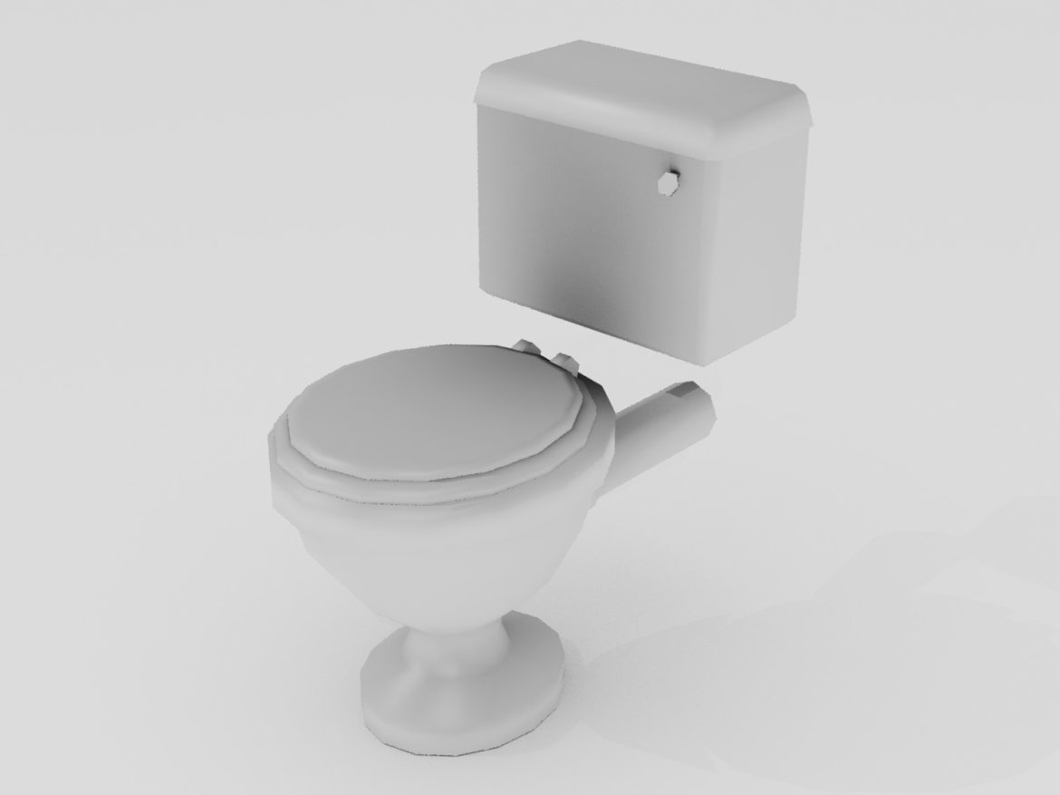 porcelain toilet 3d model 3ds max fbx blend dae obj 272155