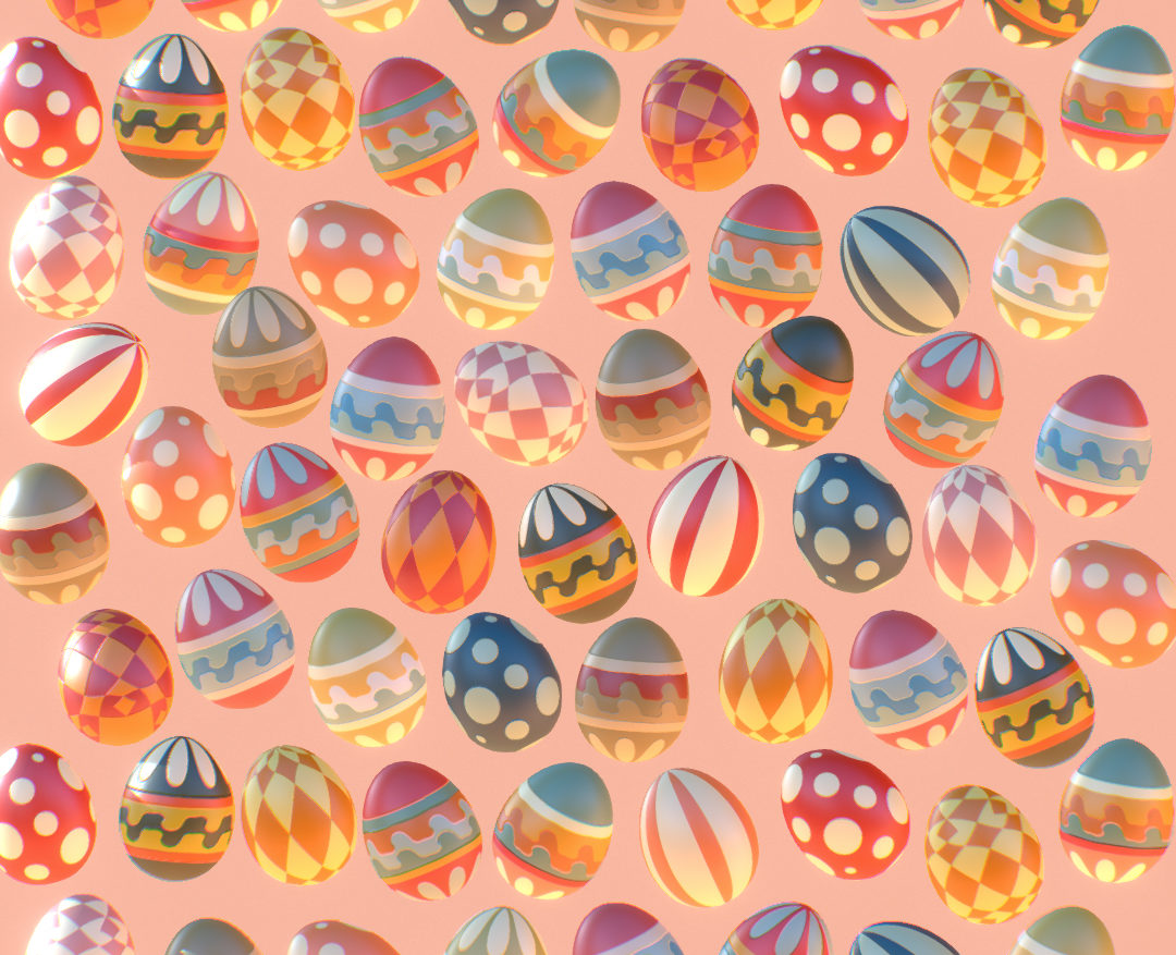 subdivision animated easter ornamental eggs 3d model max  fbx jpeg jpg ma mb obj 272205