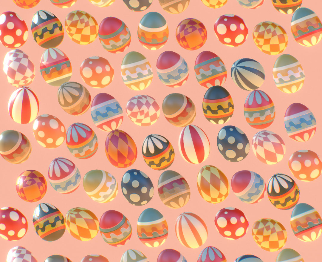 subdivision animated easter ornamental eggs 3d model max  fbx jpeg jpg ma mb obj 272206