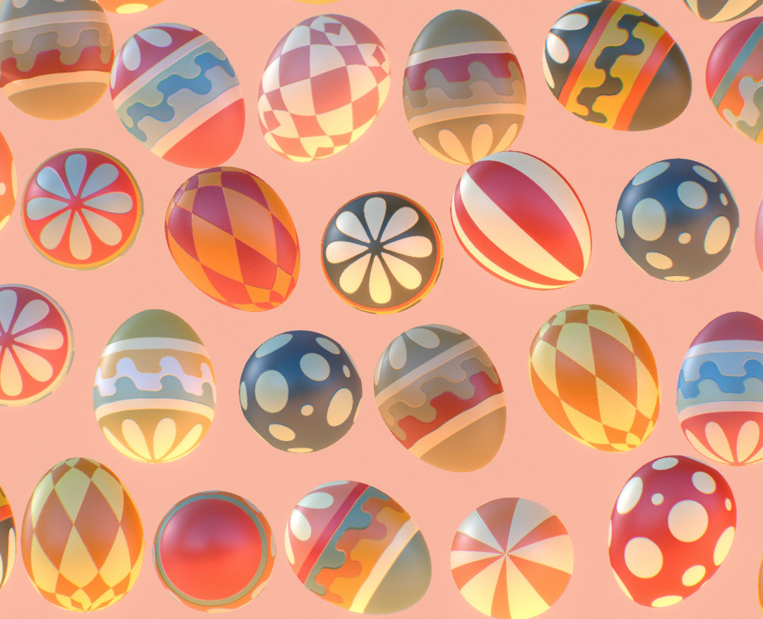 subdivision animated easter ornamental eggs 3d model max  fbx jpeg jpg ma mb obj 272209