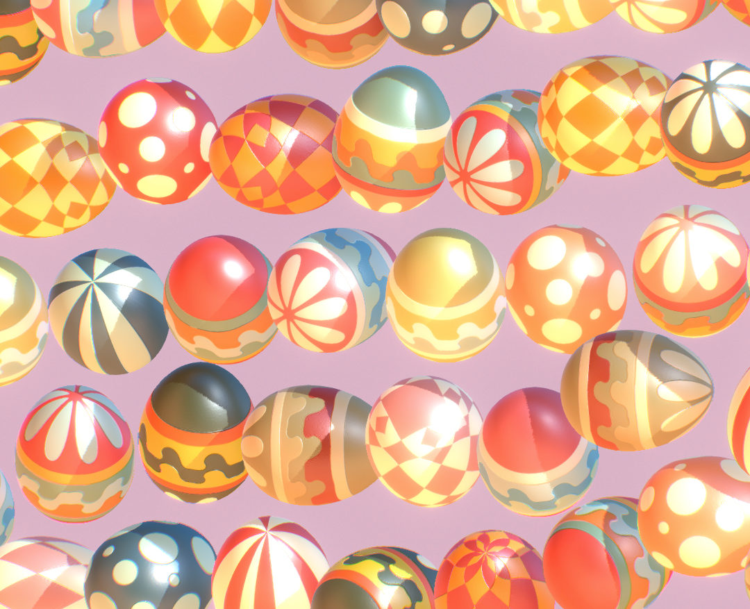 subdivision animated easter ornamental eggs 3d model max  fbx jpeg jpg ma mb obj 272213