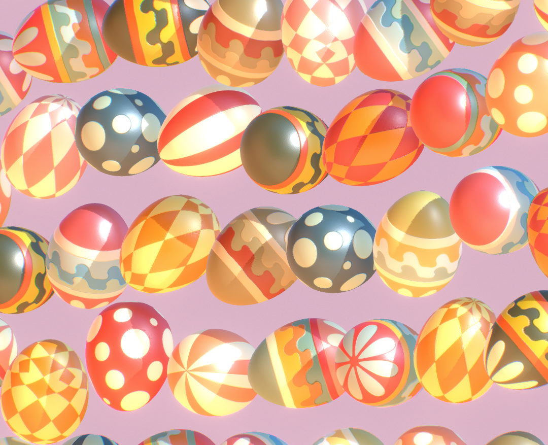 subdivision animated easter ornamental eggs 3d model max  fbx jpeg jpg ma mb obj 272214