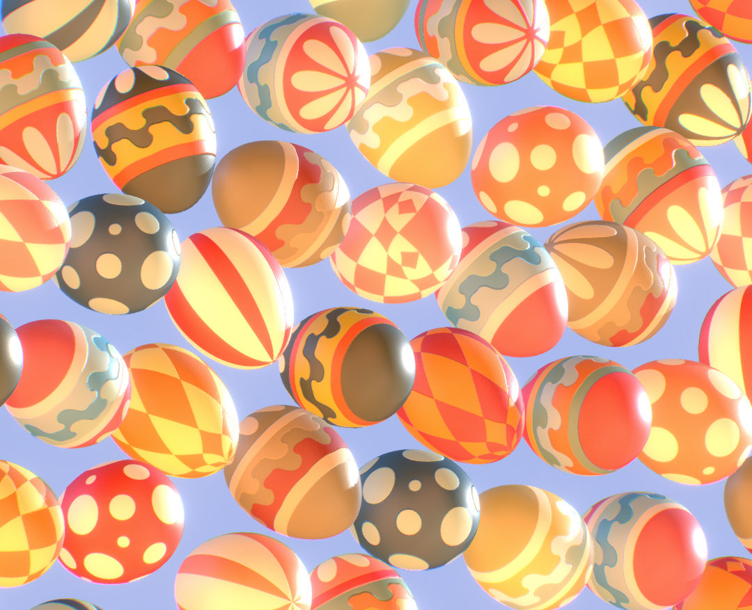 subdivision animated easter ornamental eggs 3d model max  fbx jpeg jpg ma mb obj 272215