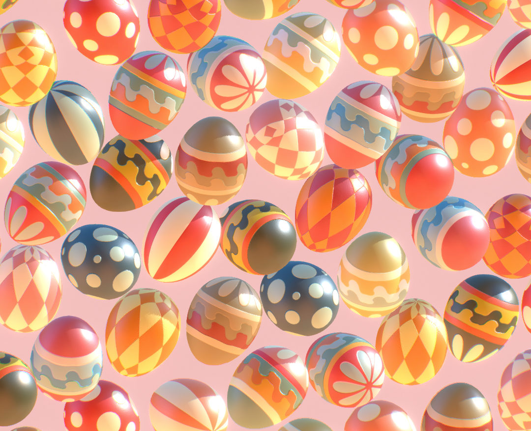 subdivision animated easter ornamental eggs 3d model max  fbx jpeg jpg ma mb obj 272219
