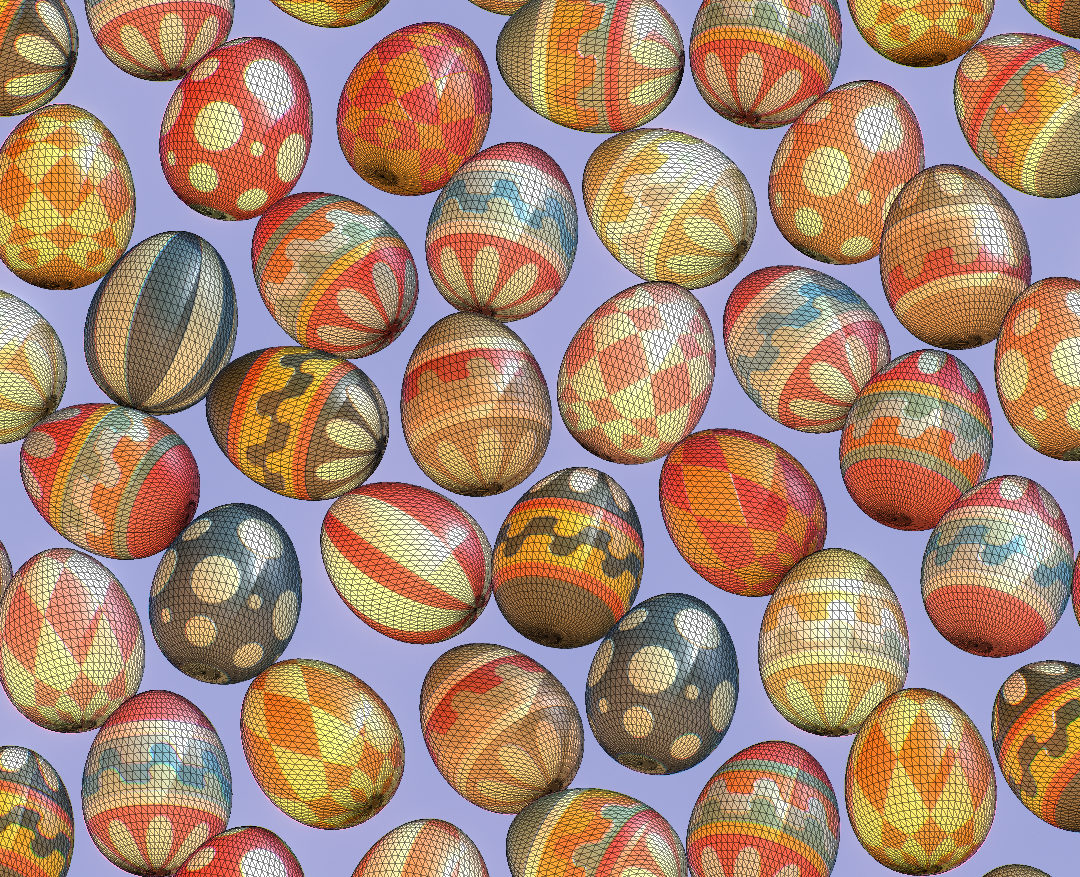 subdivision animated easter ornamental eggs 3d model max  fbx jpeg jpg ma mb obj 272221