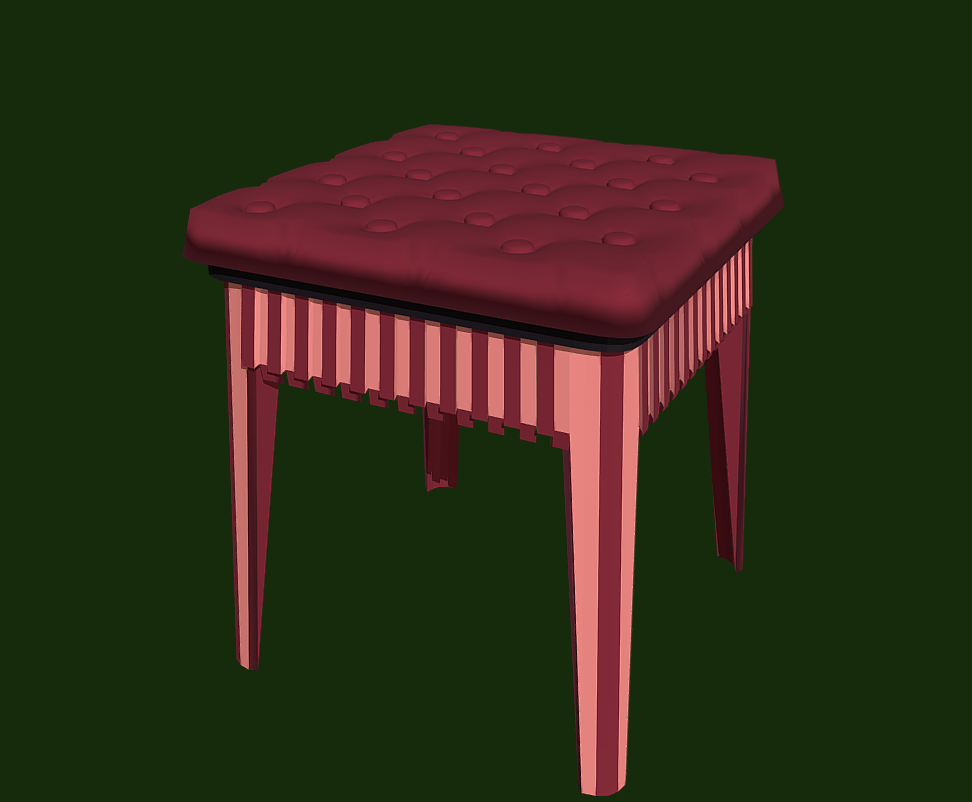 stool – furniture for games 3d model fbx 272335