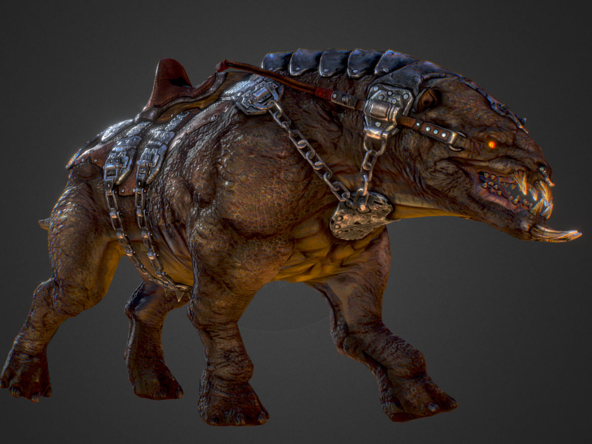 creature mount mastodont 3d model max  fbx ma mb obj 272409