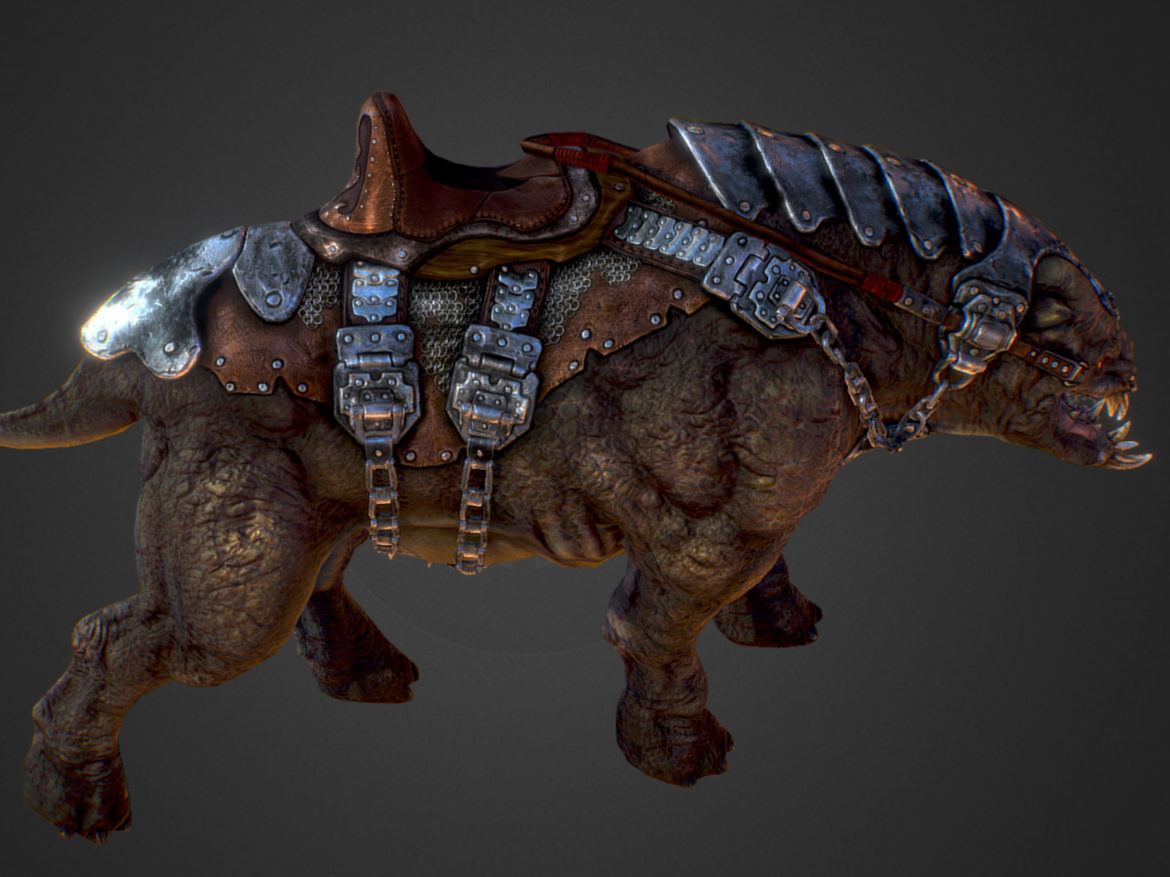 creature mount mastodont 3d model max  fbx ma mb obj 272411