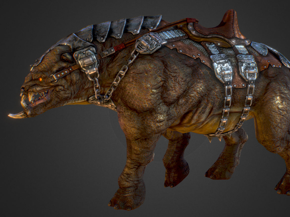 creature mount mastodont 3d model max  fbx ma mb obj 272416