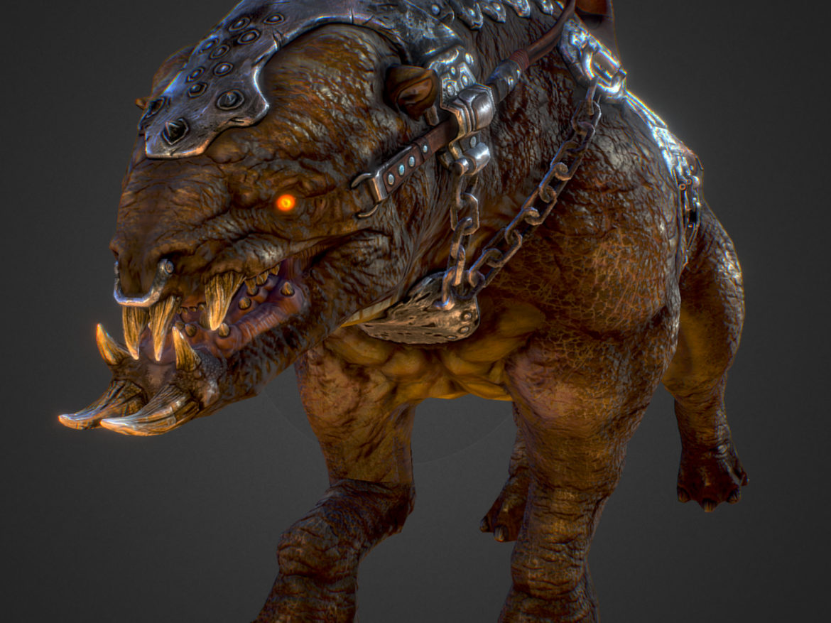 creature mount mastodont 3d model max  fbx ma mb obj 272417