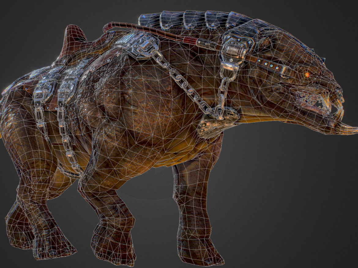 creature mount mastodont 3d model max  fbx ma mb obj 272426