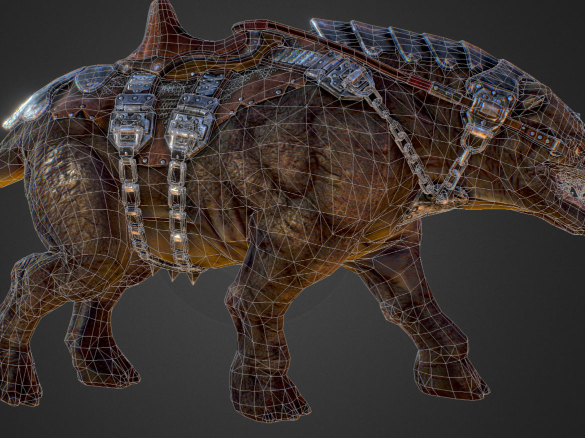 creature mount mastodont 3d model max  fbx ma mb obj 272427
