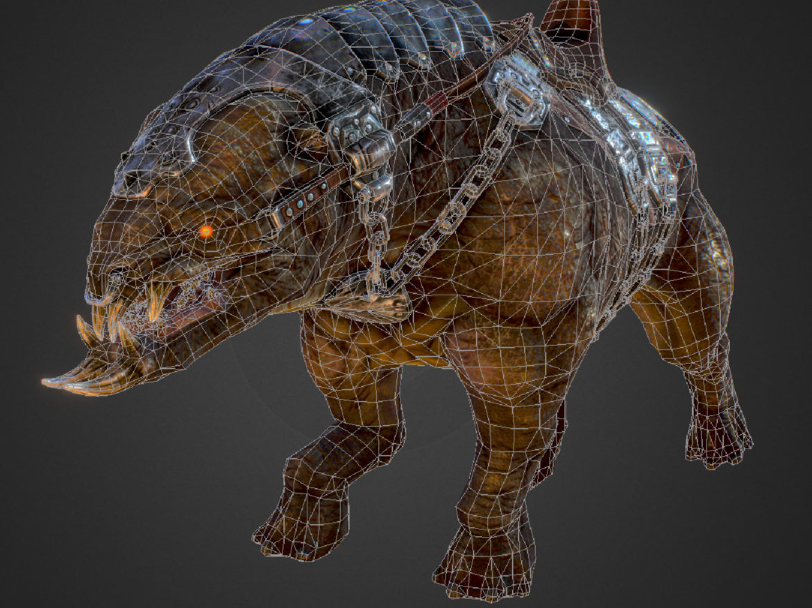 creature mount mastodont 3d model max  fbx ma mb obj 272431