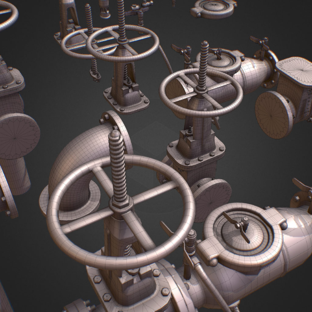 Poly Backflow Hi Poly Subdivision Backflow Pipe Constructor 3D Model - FlatPyramid