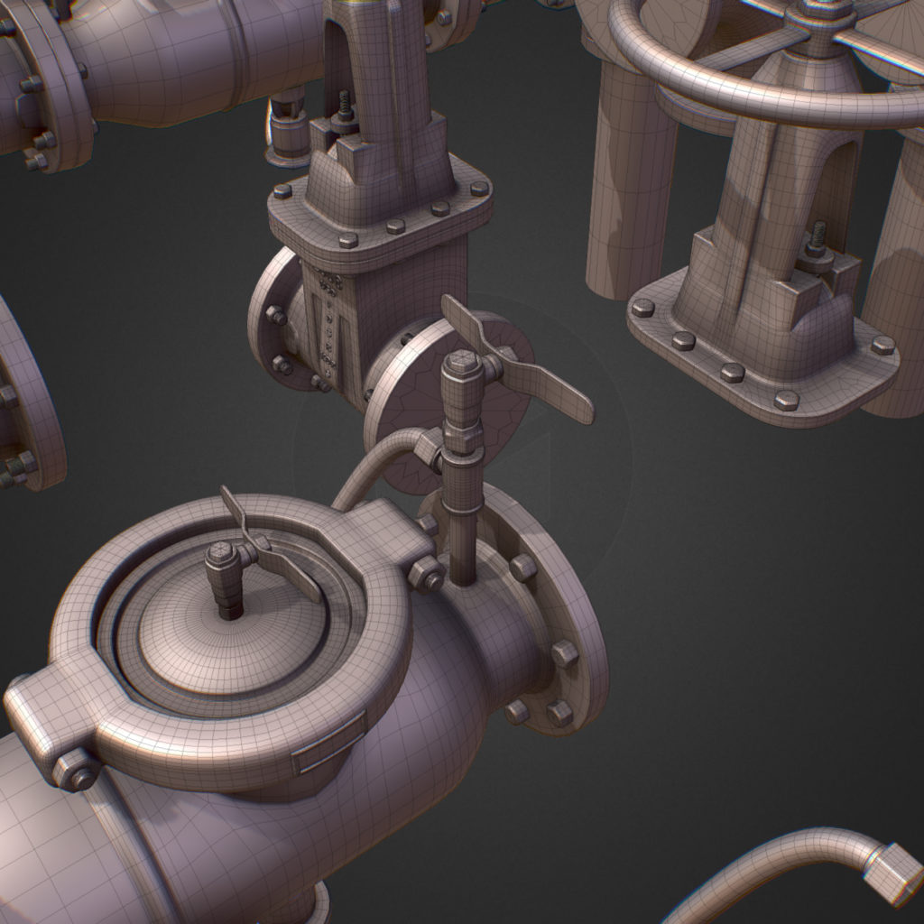 Poly Backflow Hi Poly Subdivision Backflow Pipe Constructor 3D Model - FlatPyramid