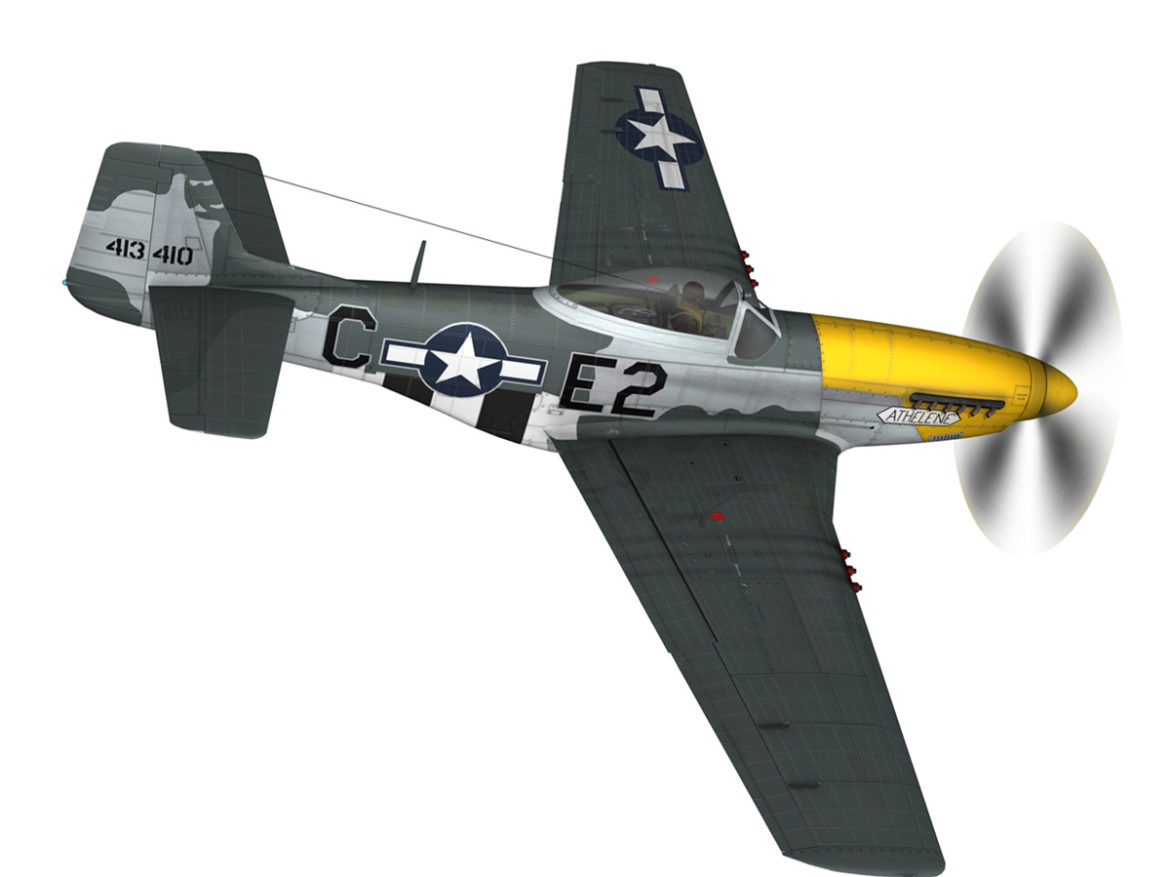 north american p-51d mustang – lou iv 3d model fbx c4d lwo obj 272602