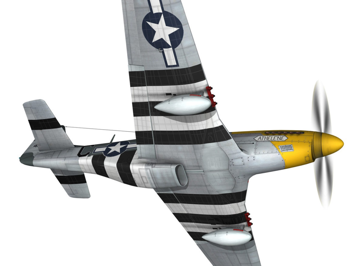 north american p-51d mustang – lou iv 3d model fbx c4d lwo obj 272603