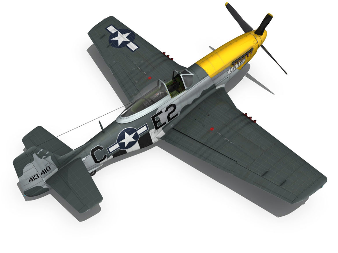north american p-51d mustang – lou iv 3d model fbx c4d lwo obj 272610