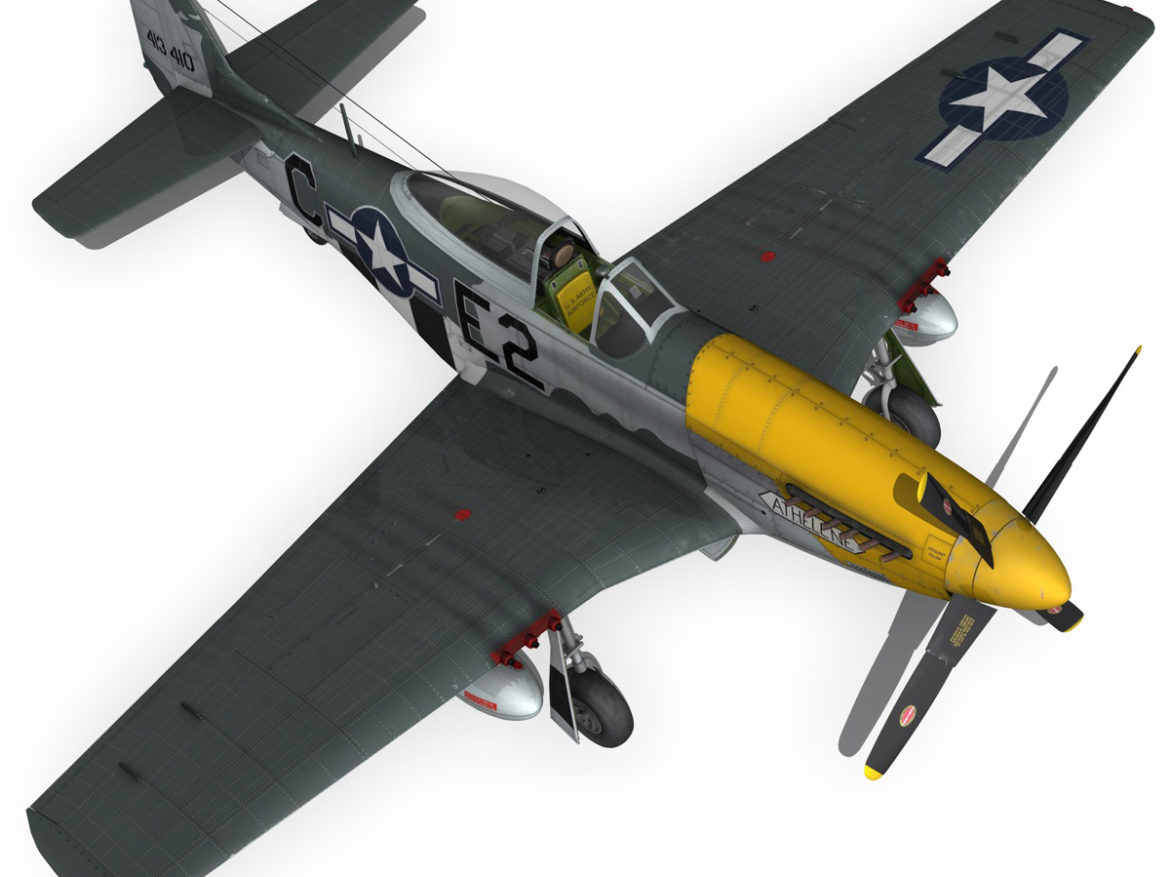 north american p-51d mustang – lou iv 3d model fbx c4d lwo obj 272612