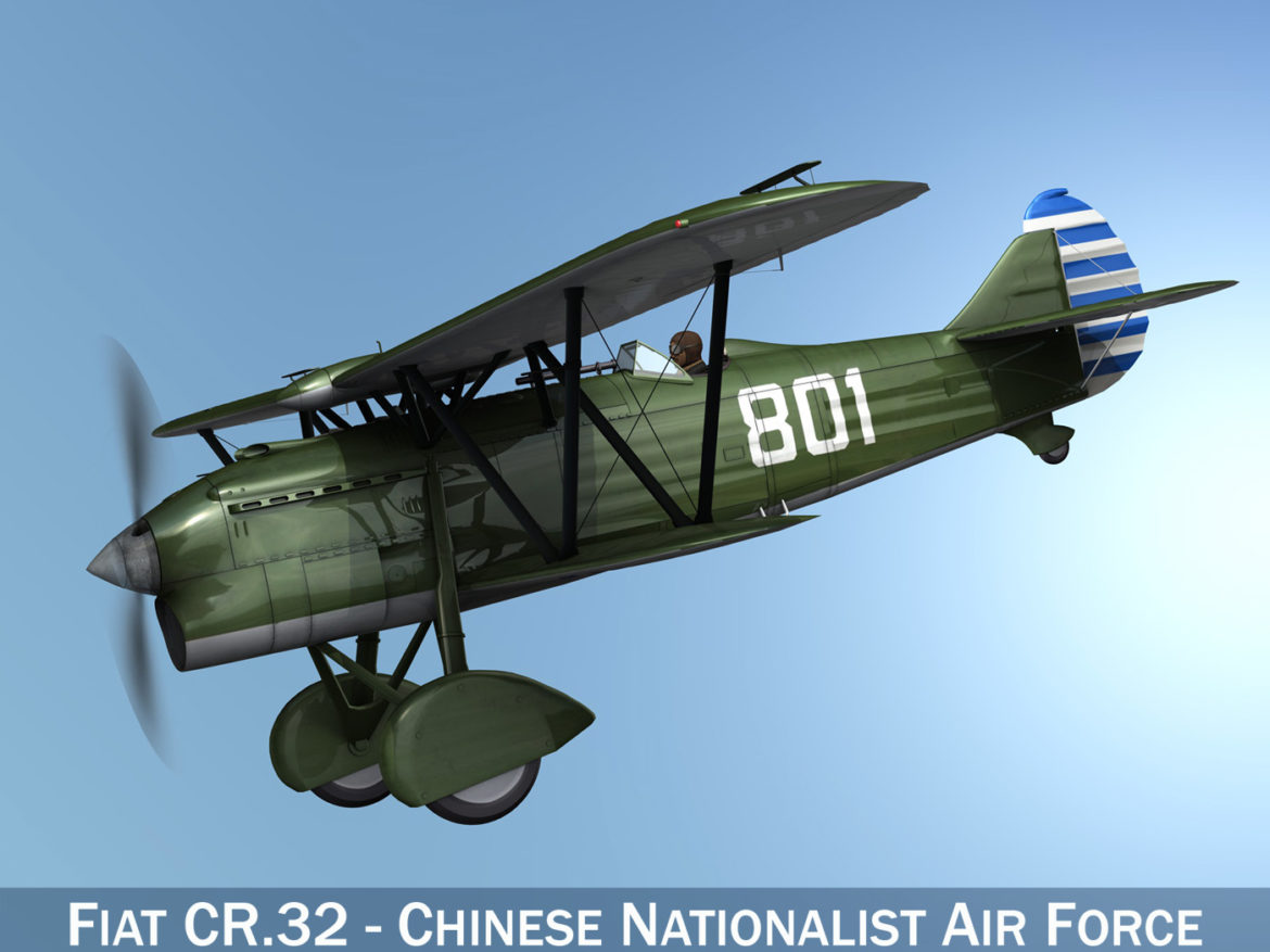 fiat cr.32 – chinese nationalist air force 3d model fbx c4d lwo obj 272624