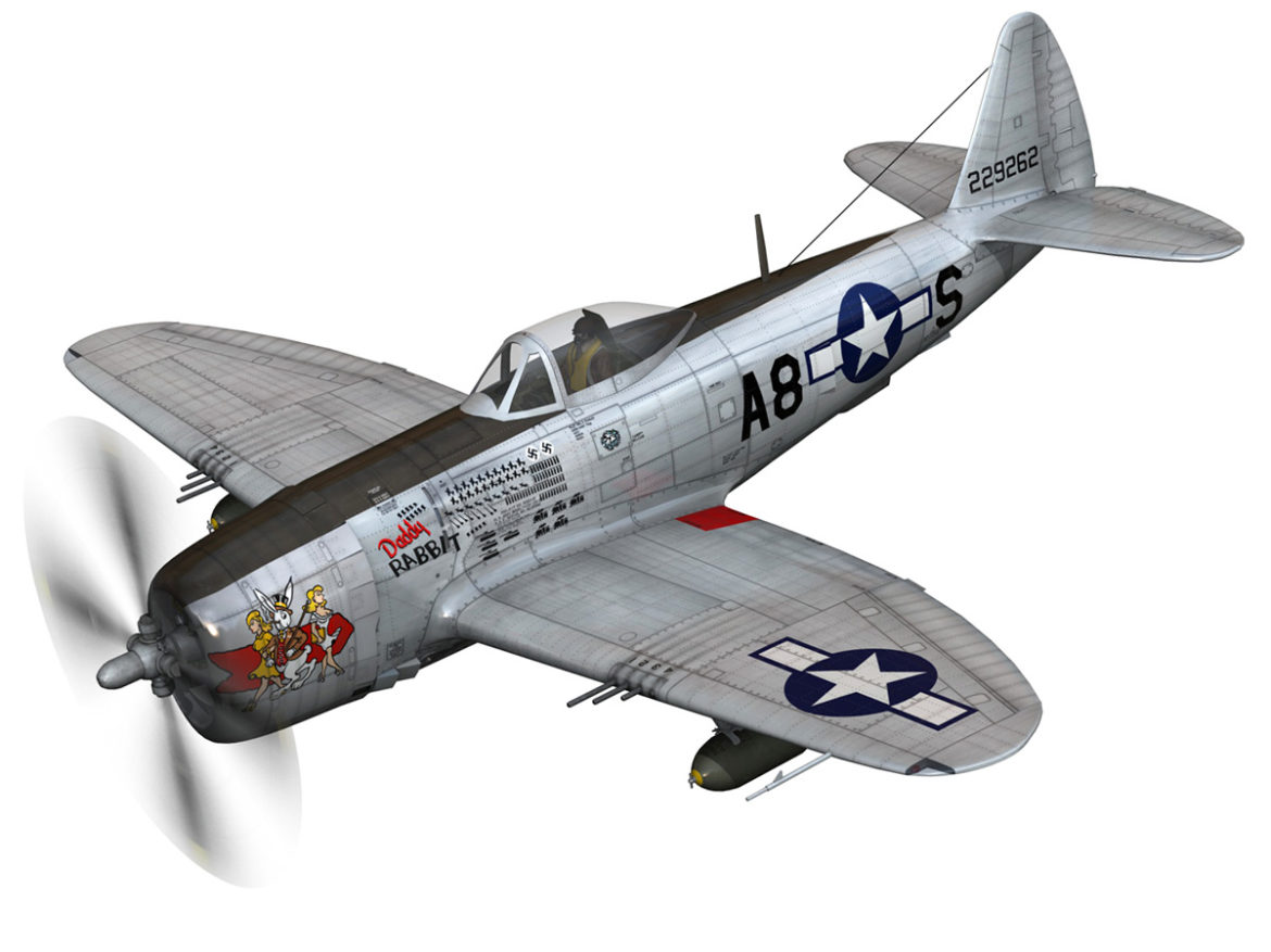 republic p-47 thunderbolt – daddy rabbit 3d model fbx c4d lwo obj 272691