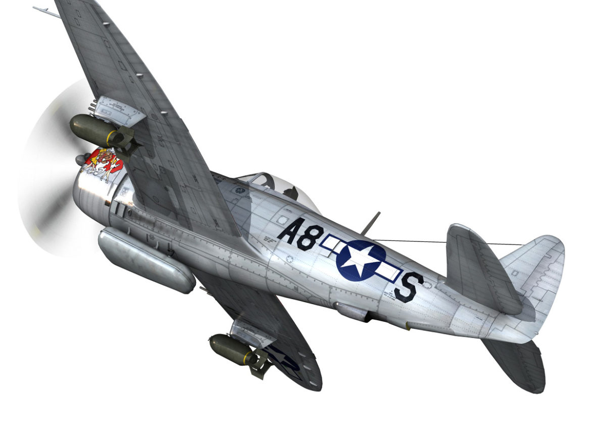 republic p-47 thunderbolt – daddy rabbit 3d model fbx c4d lwo obj 272692