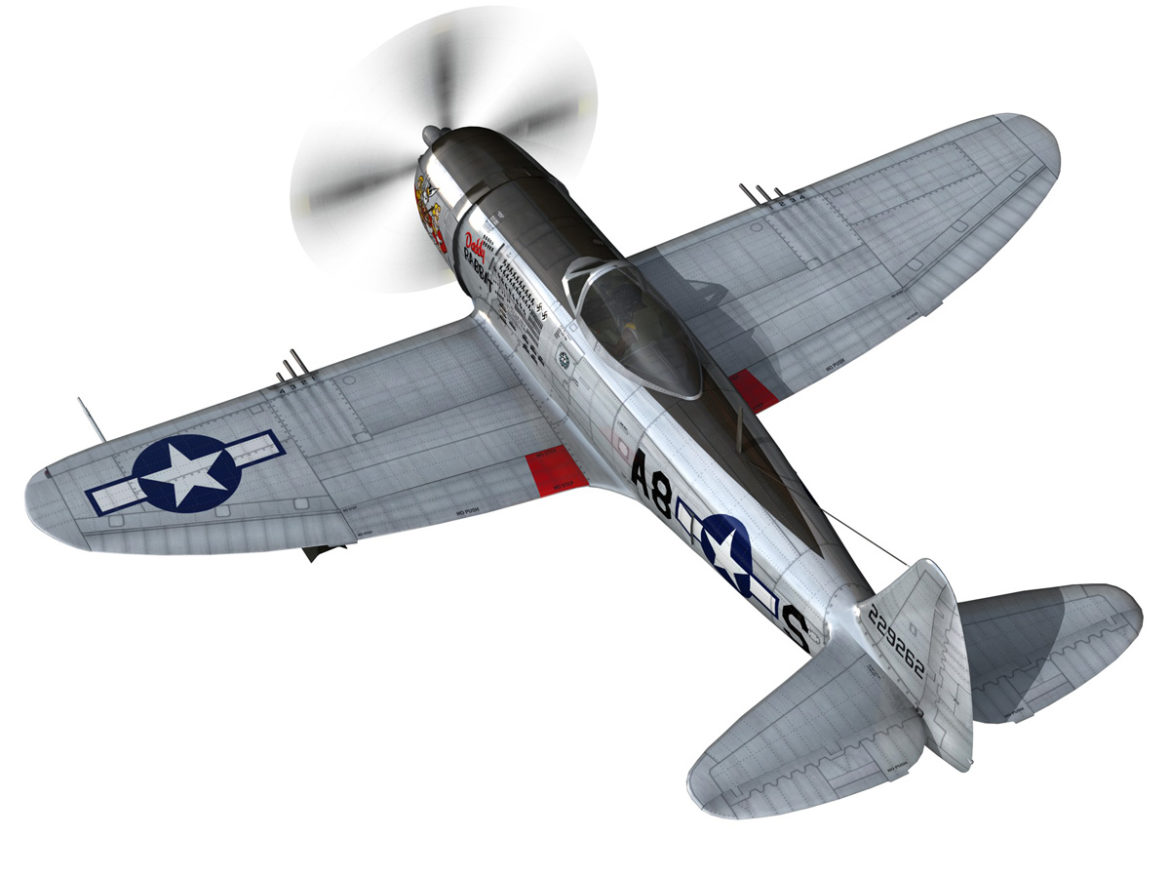 republic p-47 thunderbolt – daddy rabbit 3d model fbx c4d lwo obj 272693