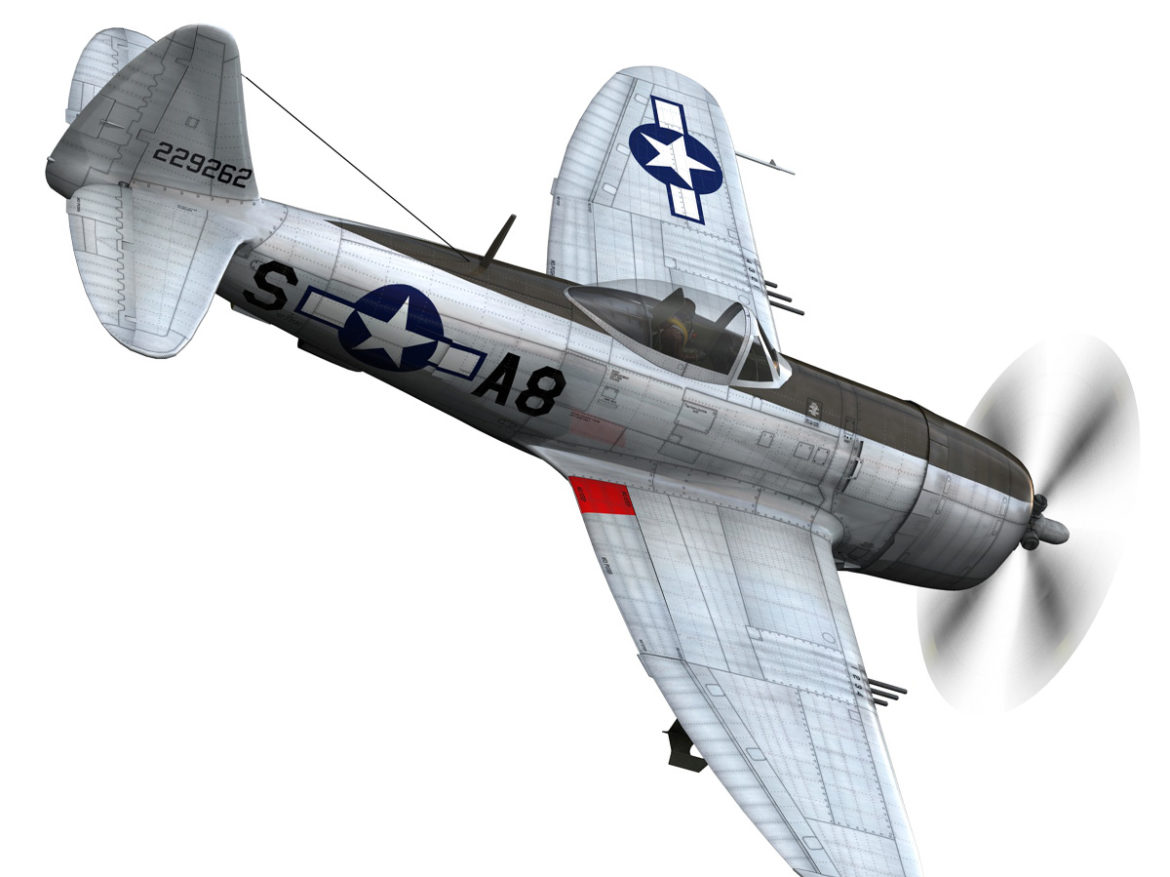 republic p-47 thunderbolt – daddy rabbit 3d model fbx c4d lwo obj 272694