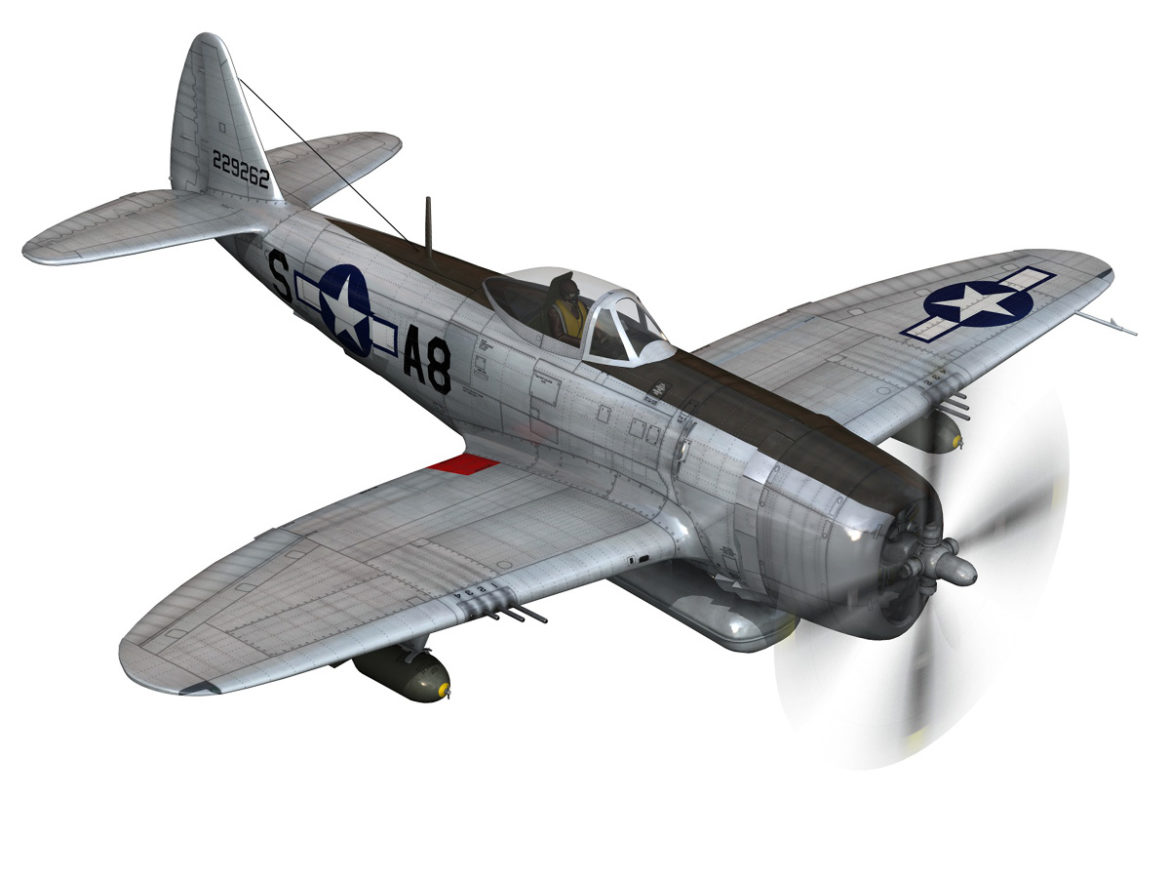 republic p-47 thunderbolt – daddy rabbit 3d model fbx c4d lwo obj 272695