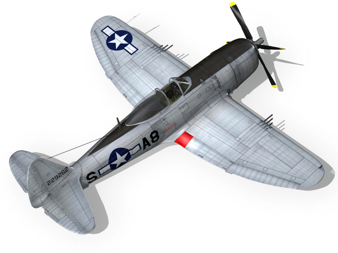 republic p-47 thunderbolt – daddy rabbit 3d model fbx c4d lwo obj 272699