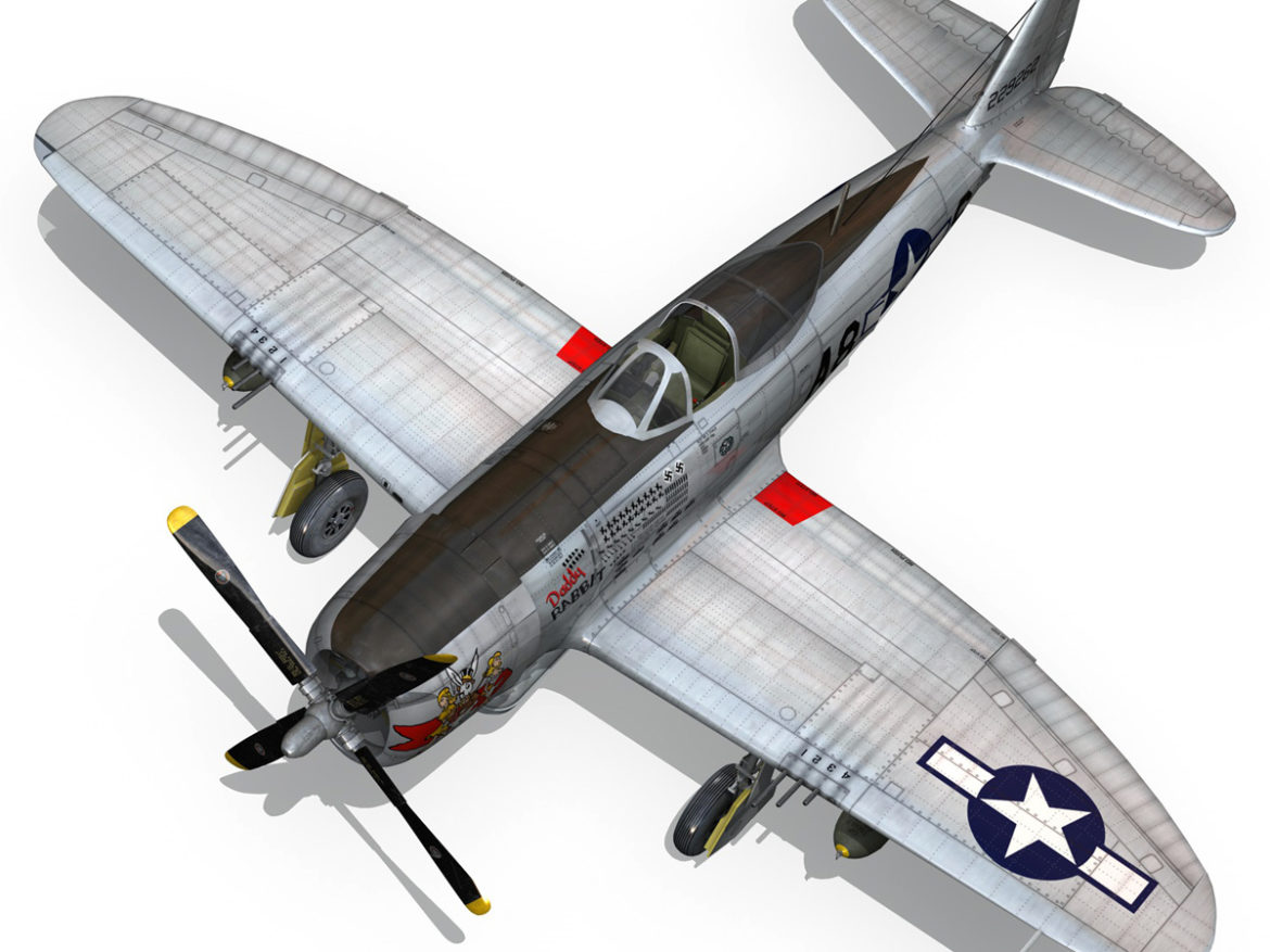 republic p-47 thunderbolt – daddy rabbit 3d model fbx c4d lwo obj 272703