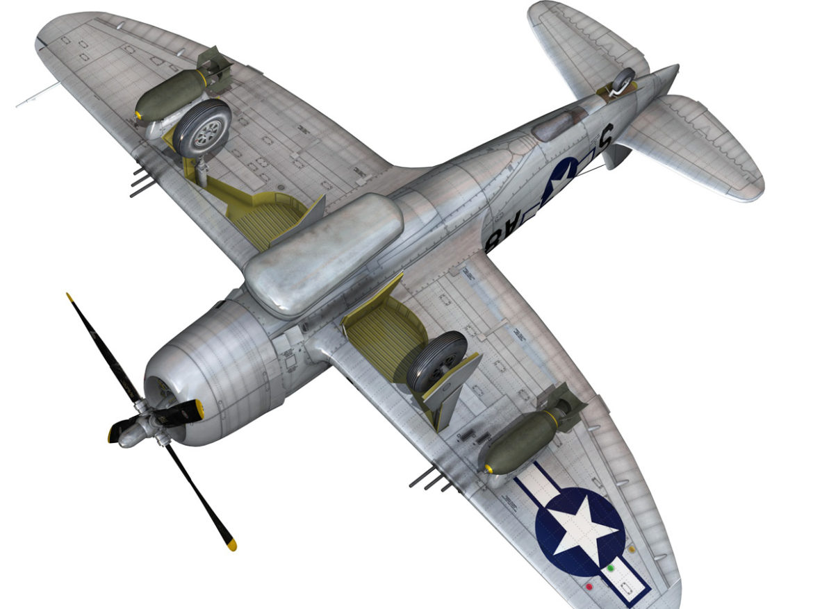 republic p-47 thunderbolt – daddy rabbit 3d model fbx c4d lwo obj 272704