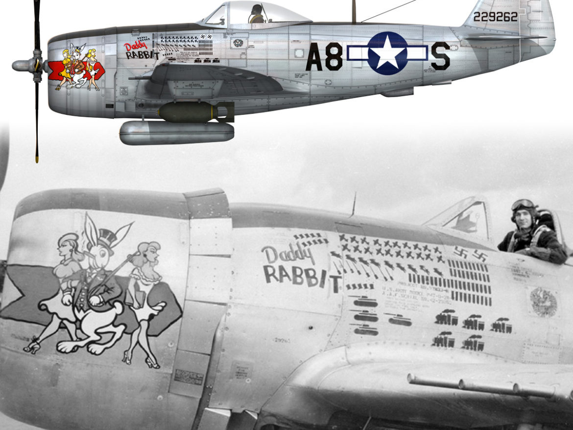 republic p-47 thunderbolt – daddy rabbit 3d model fbx c4d lwo obj 272706