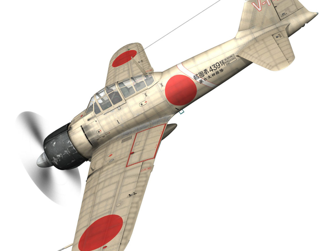 mitsubishi a6m2 zero – tainan air group 3d model fbx lwo obj 272716
