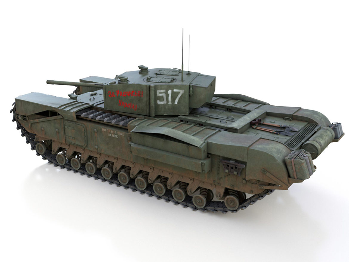 churchill mk iii – 517 – soviet army 3d model 3ds fbx c4d lwo obj 272977
