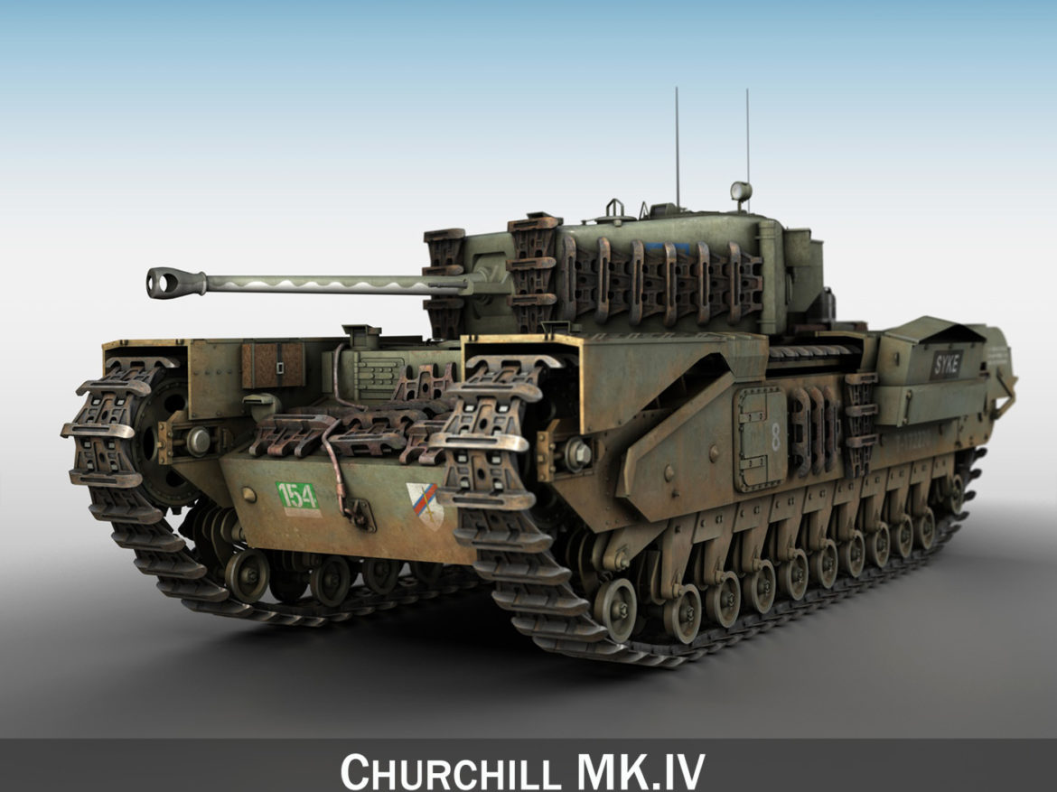 churchill mk iv – syke 3d model 3ds fbx c4d lwo obj 272993