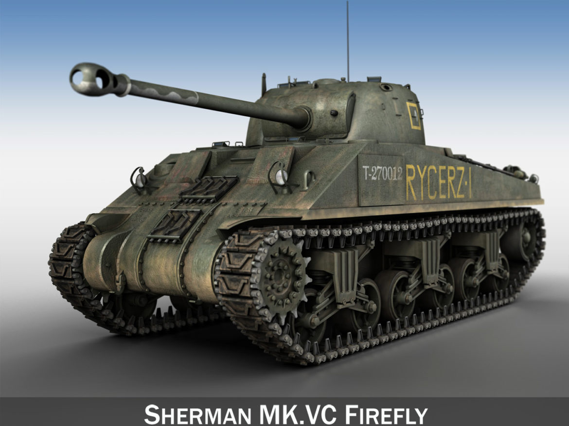 sherman mk vc firefly – rycerz i 3d model 3ds fbx c4d lwo obj 273069