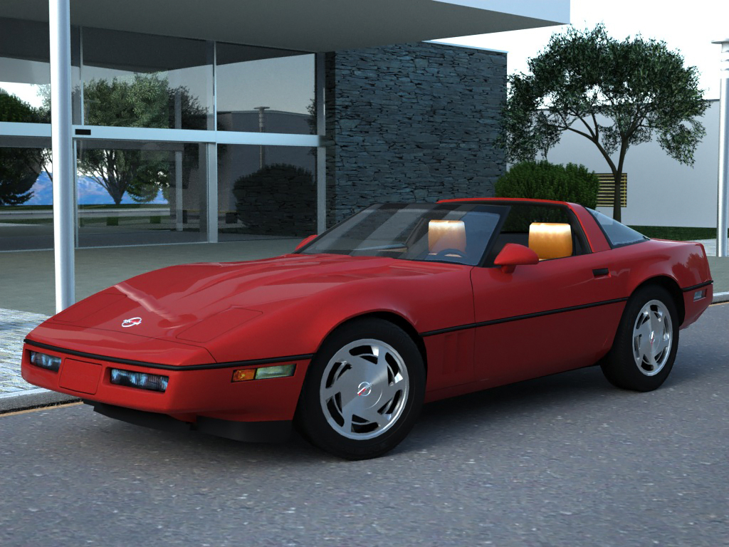 corvette coupe (1985) 3d model 3ds max fbx c4d obj 273152