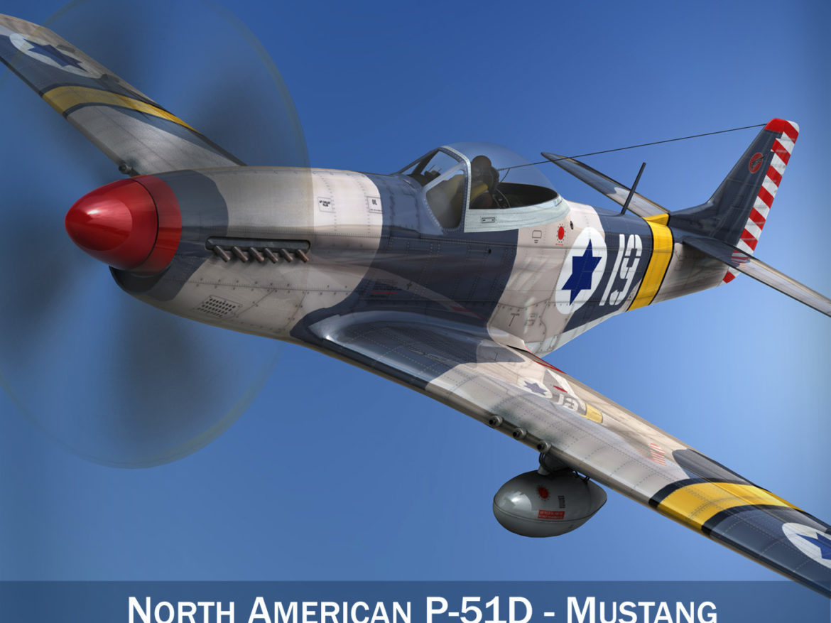 north american p-51d mustang – idf 3d model fbx c4d lwo obj 273305