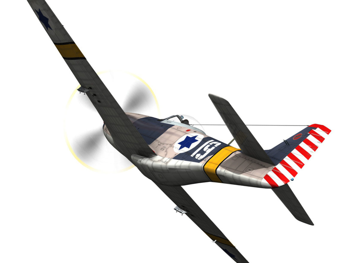 north american p-51d mustang – idf 3d model fbx c4d lwo obj 273309