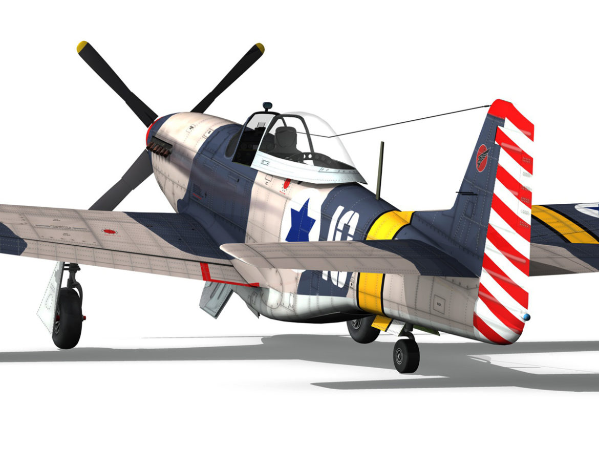 north american p-51d mustang – idf 3d model fbx c4d lwo obj 273318